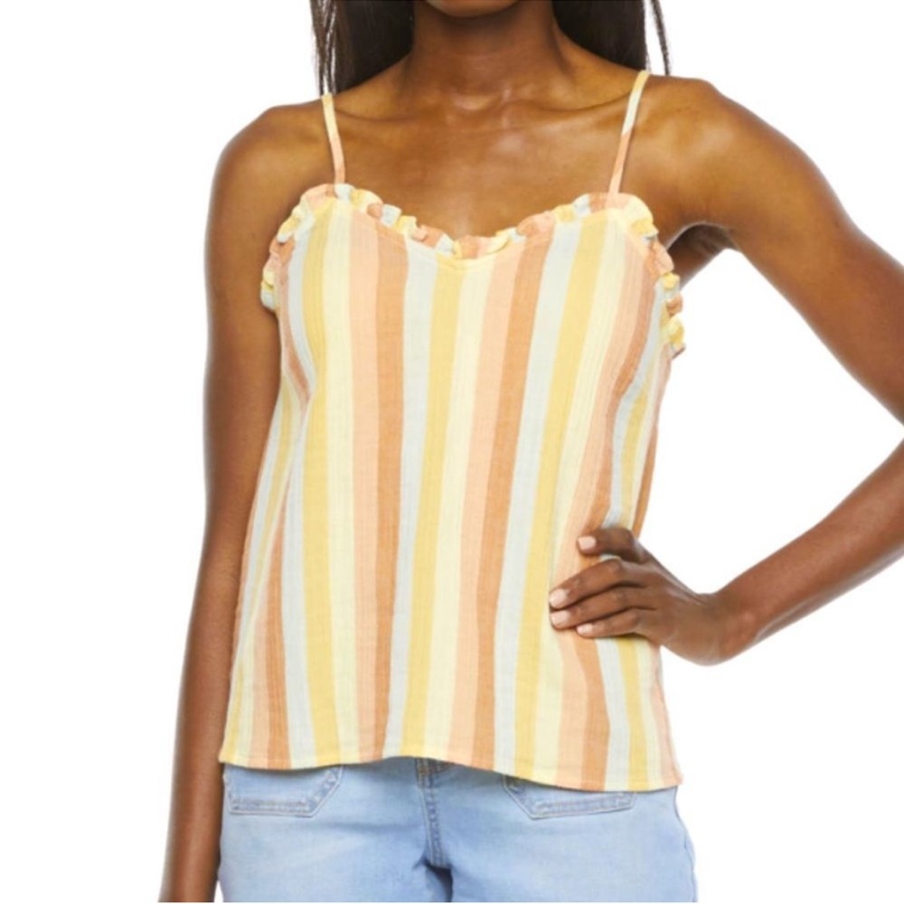 a.n.a Genna Stripe Textured Tank Top Size X-Large